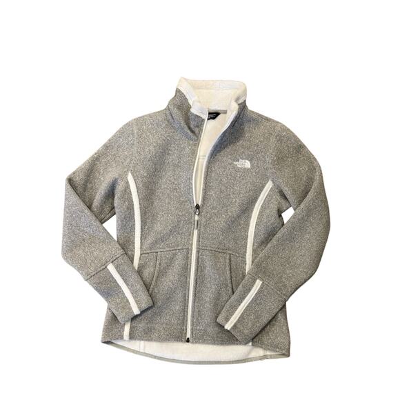 The North Face Banderitas Full Zip Lined Sweater Knit Fleece jacket Womens M - Picture 3 of 7